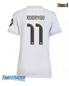 Real Madrid Rodrygo Goes #11 Tricou Fotbal Replică 2025-26 Femei Acasa
